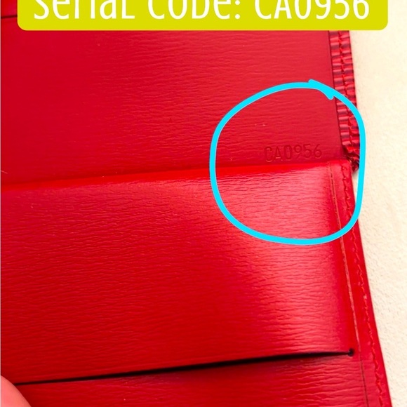 Authentic Louis Vuitton Epi Snap Wallet - Serial Code: CA0956. - Picture 7 of 8